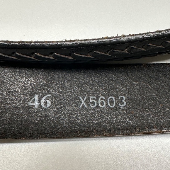 Brighton Onyx Black Leather Golf Belt Mens Size 46 Classic Preppy Vintage - Picture 8 of 16